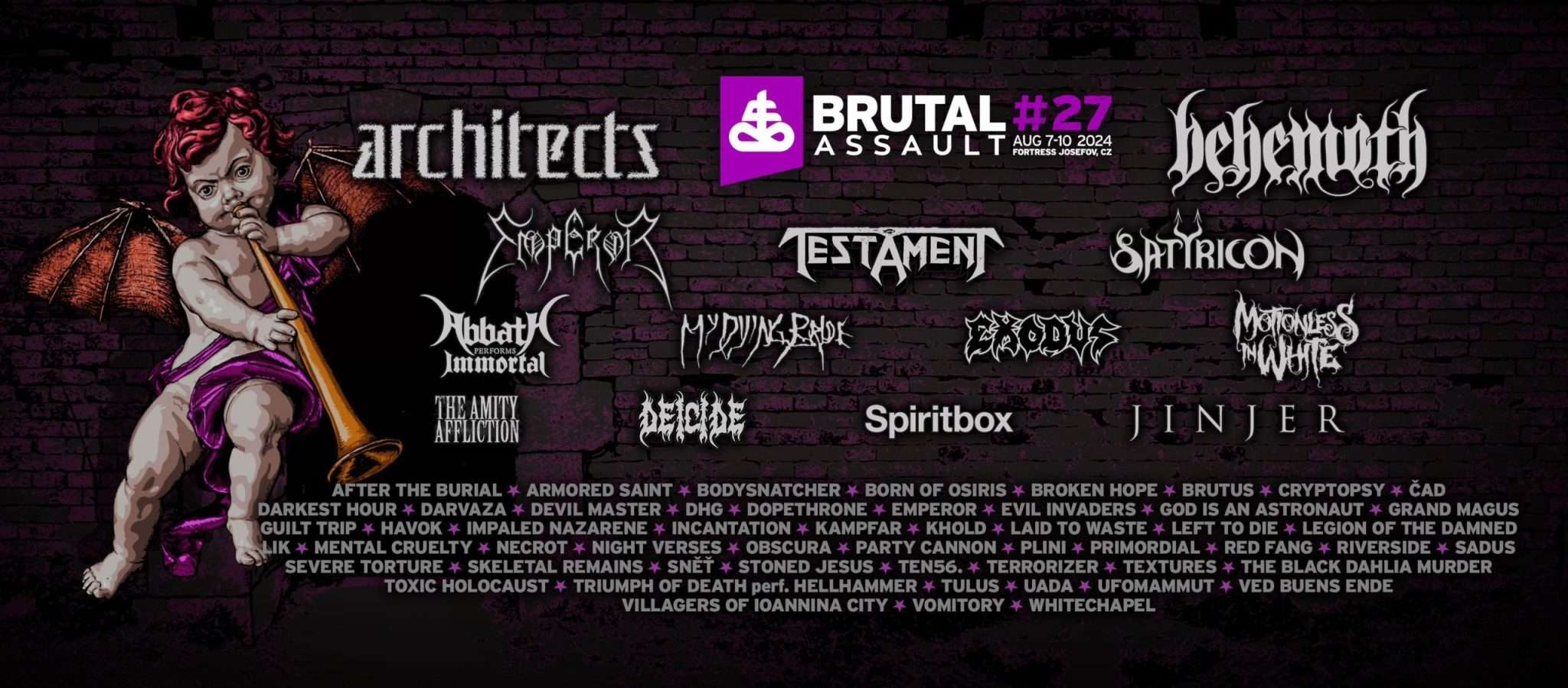 Brutal Assault 2024 70 of their lineup confirmed with 23 new bands